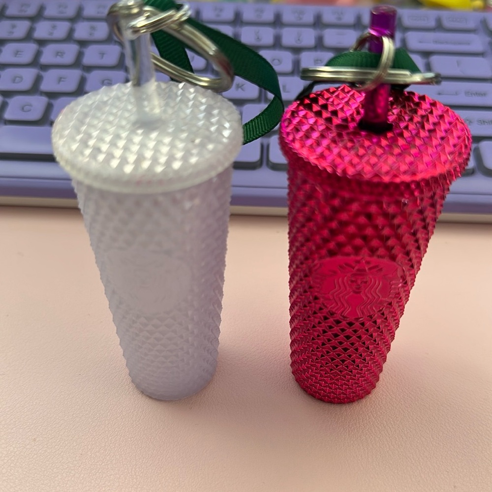 Starbucks Keychain/ornament mini tumblers
